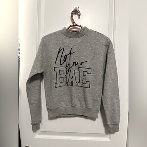 H&M: Embroidered 'Not Your Bae'  Sweater